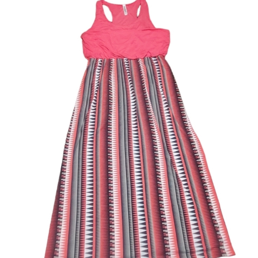 EUC Bobbie Brooks Coral Racerback maxi Dress